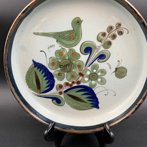 Vintage Ken Edwards El Palomar Blue Bird Butterfly Round 10" Baker - Picture 5 of 8